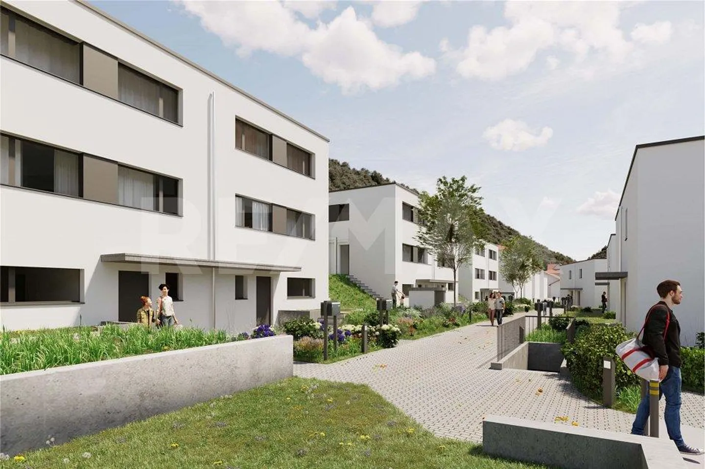 Nuovo progetto di costruzione 6 case unifamiliari a schiera / Casa n. 2 fila superiore - Foto 7 di 13