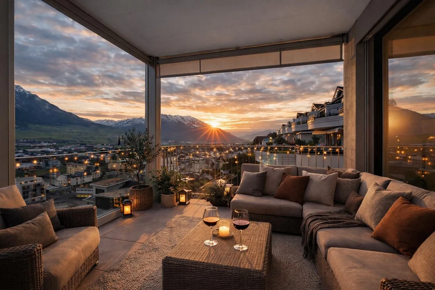 Oasis de vie ensoleillée avec vue panoramique sur le lac et les montagnes - Photo 1 sur 5