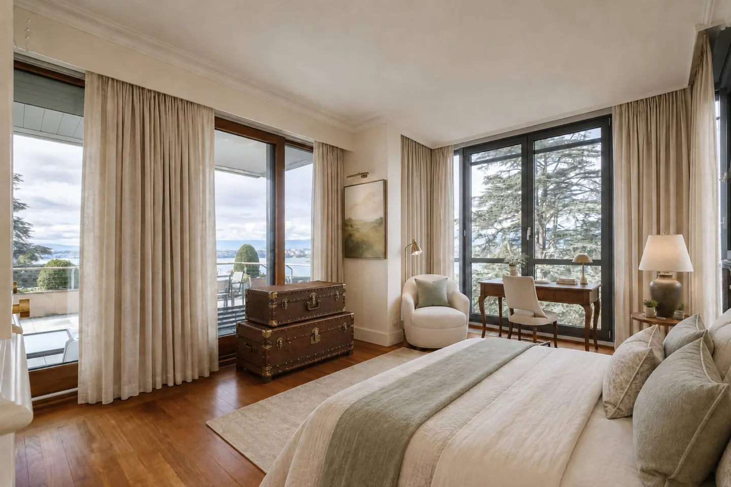 Magnifique appartement avec terrasse surplombant le lac - Foto 5 di 12
