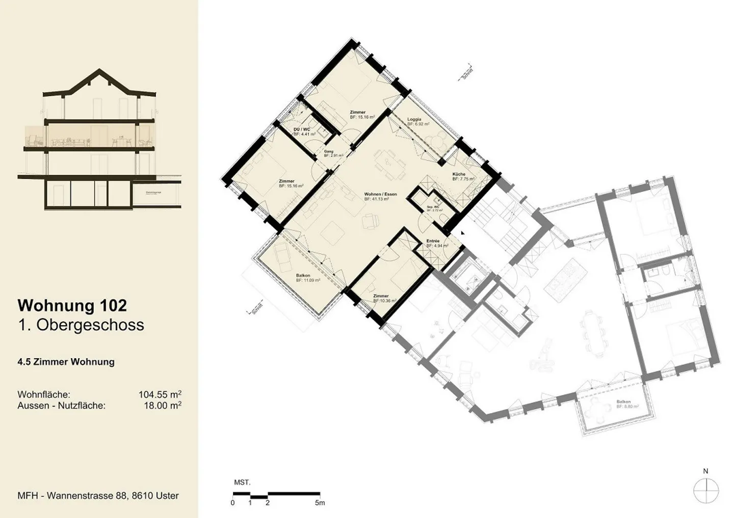 First rental in Uster - last available 4½-room apartment - Photo 6 of 6