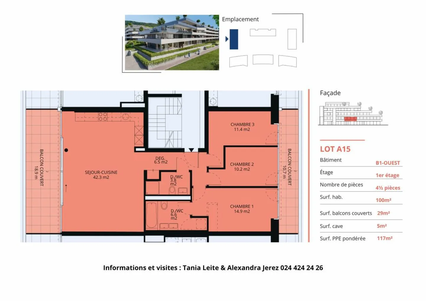 Nouvelle promotion: appartement de 4.5 pièces avec balcons couverts - Photo 11 sur 13