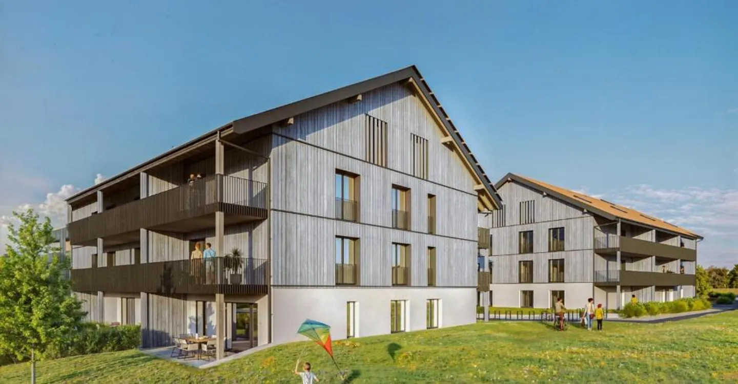 In affitto - Nuovo appartamento di 2,5 locali con grande balcone a Duillier - Foto 3 di 3