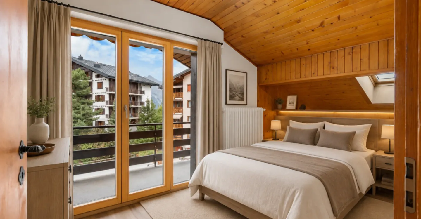 3,5-Zimmer-Wohnung im 5. und letzten Stock mit Parkplatz - Foto 7 von 12