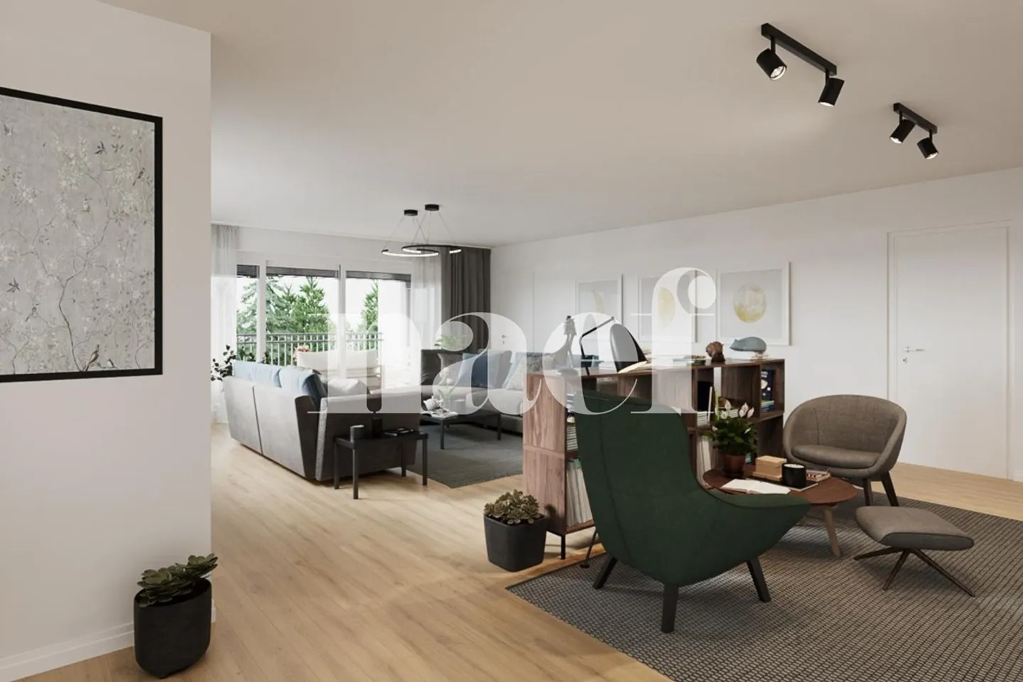 Hochwertige 4,5-Zimmer-Wohnung mit 2 Balkonen in Marly zu verkaufen - Foto 3 von 6