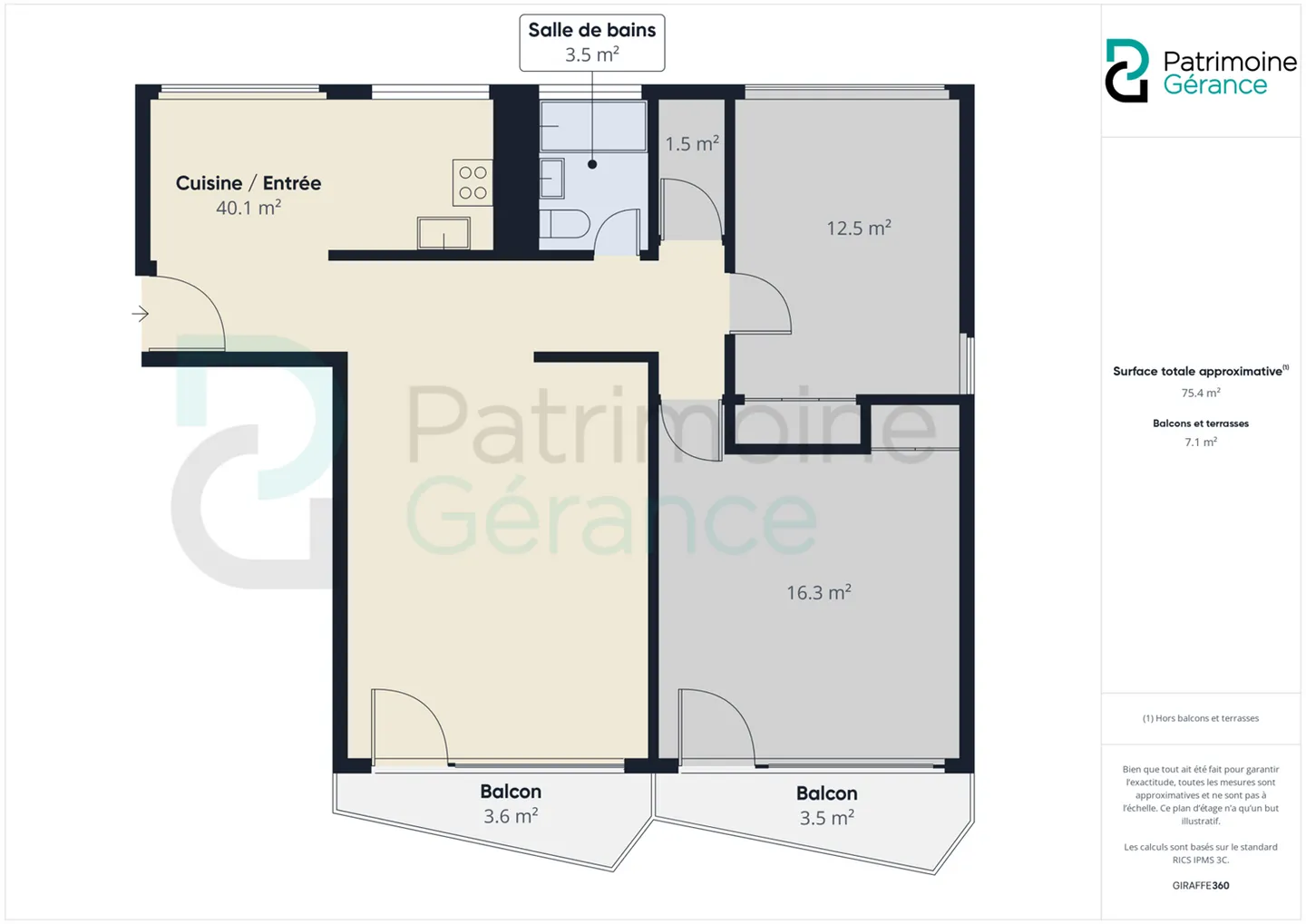 Apartments with 3.5 Rooms and Balcony - Photo 5 of 5