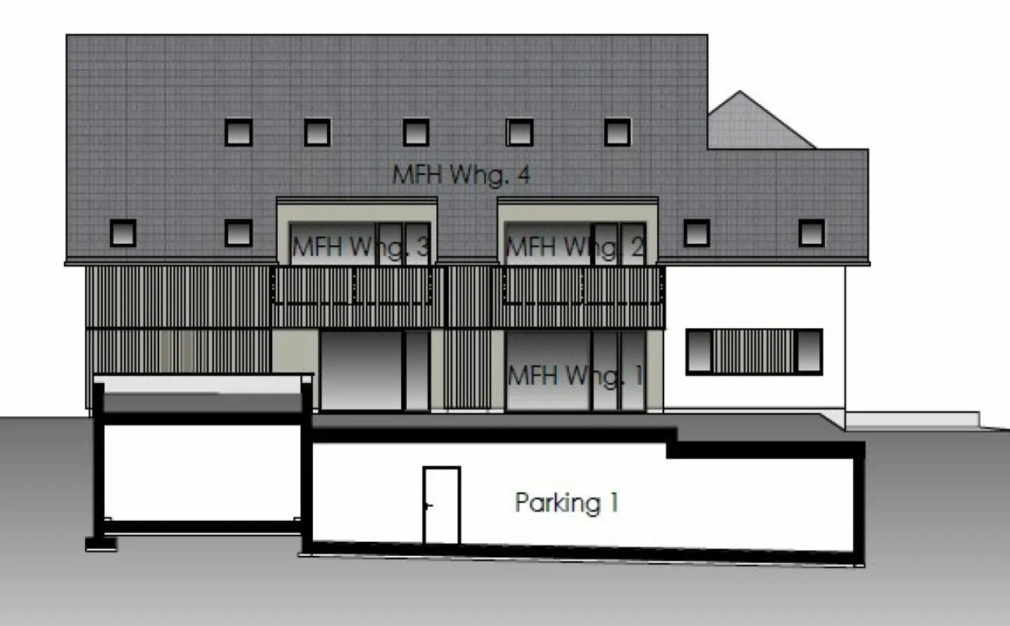 Casa bifamiliare di 6 1/2 stanze con area di terreno utilizzabile - Foto 8 di 8