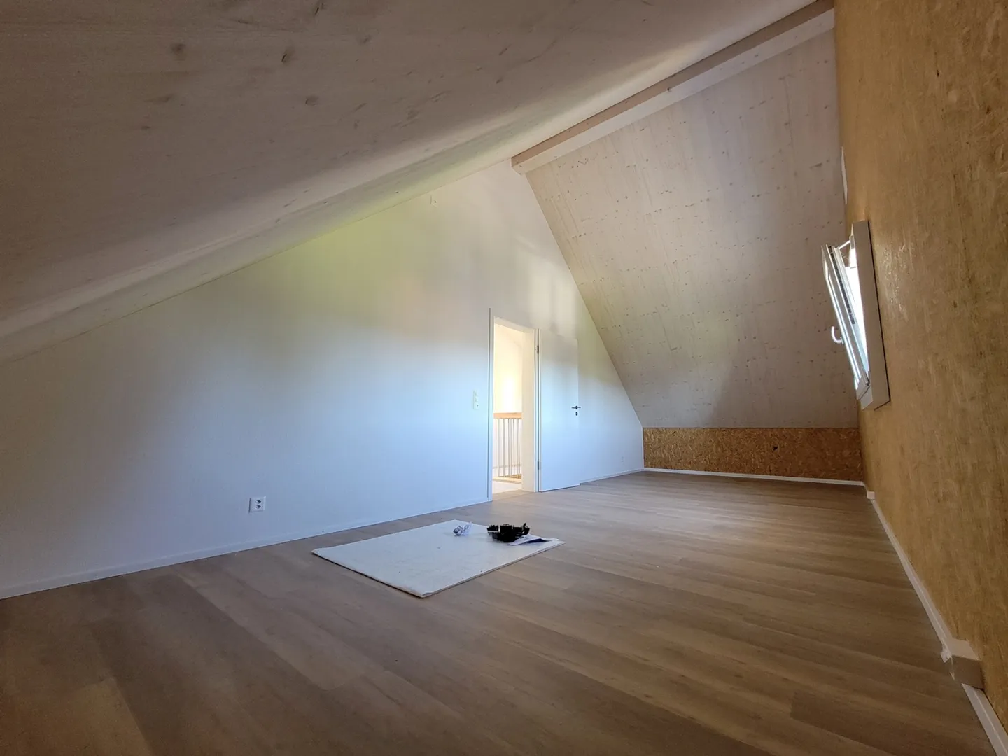 Plafonds hauts dans le salon, grenier moderne rénové en 2024 et agrandissement élégant - Photo 4 sur 12