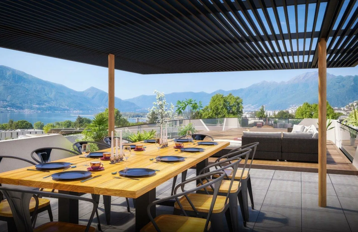 Nuovo appartamento attico 5.5 con terrazza sul tetto, vista lago - Foto 4 di 13