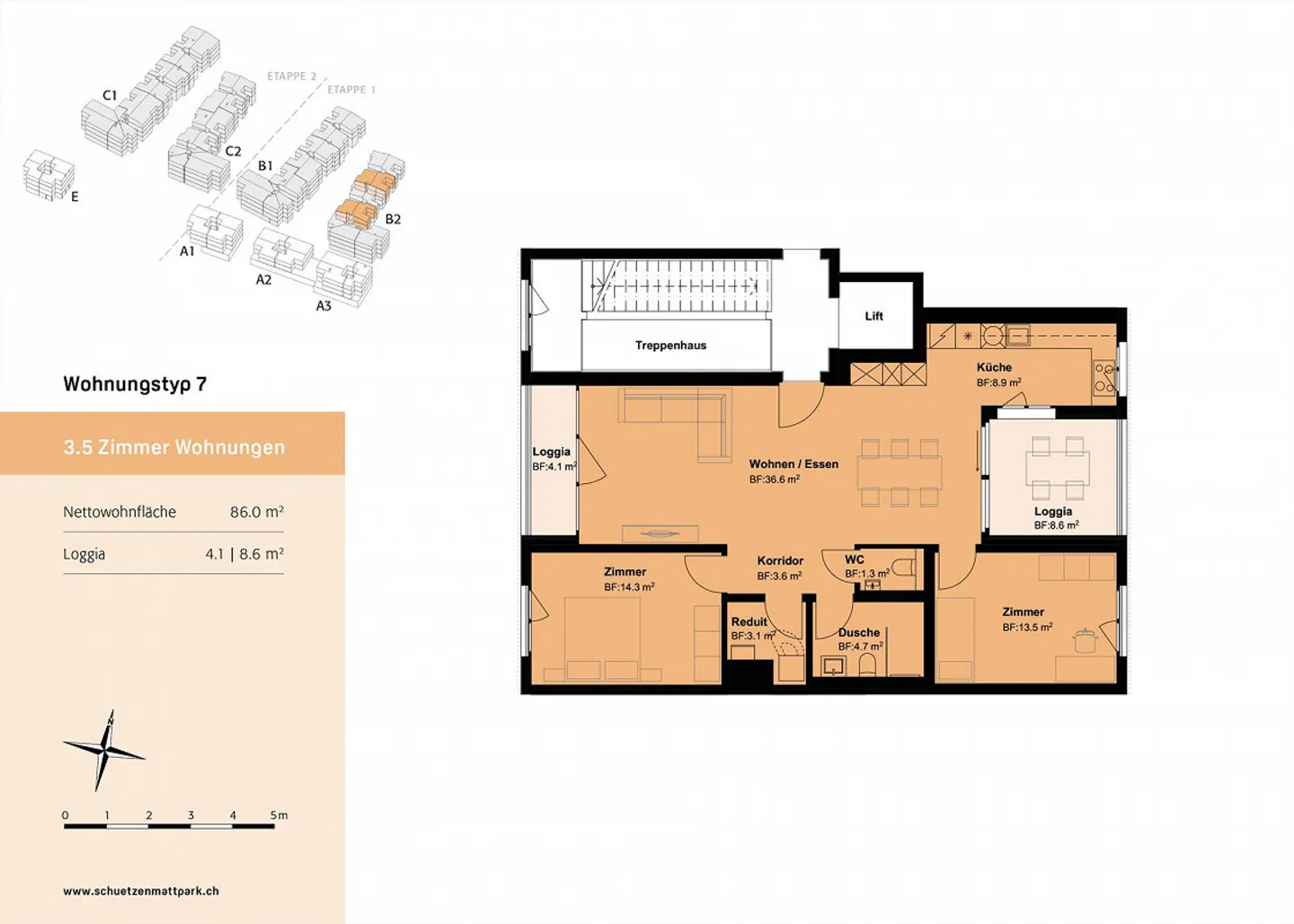 Condominio di alta qualità con 3,5 stanze nel quartiere Schützenmattpark - Foto 9 di 10