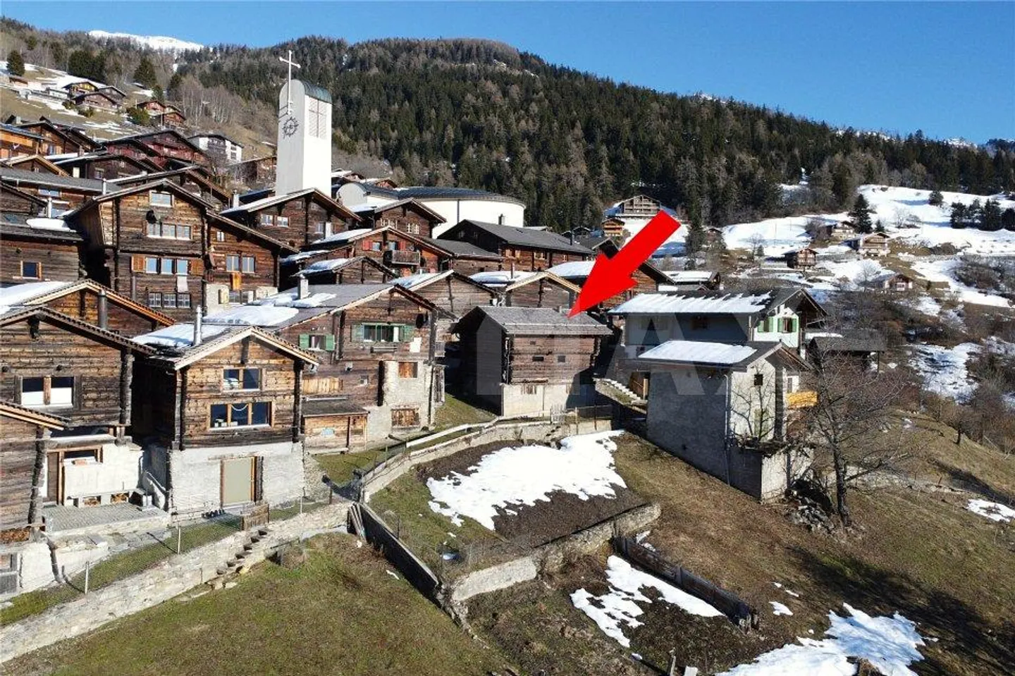Grange charmante avec projet de rénovation approuvé à Albinen (VS) à vendre - Photo 1 sur 13