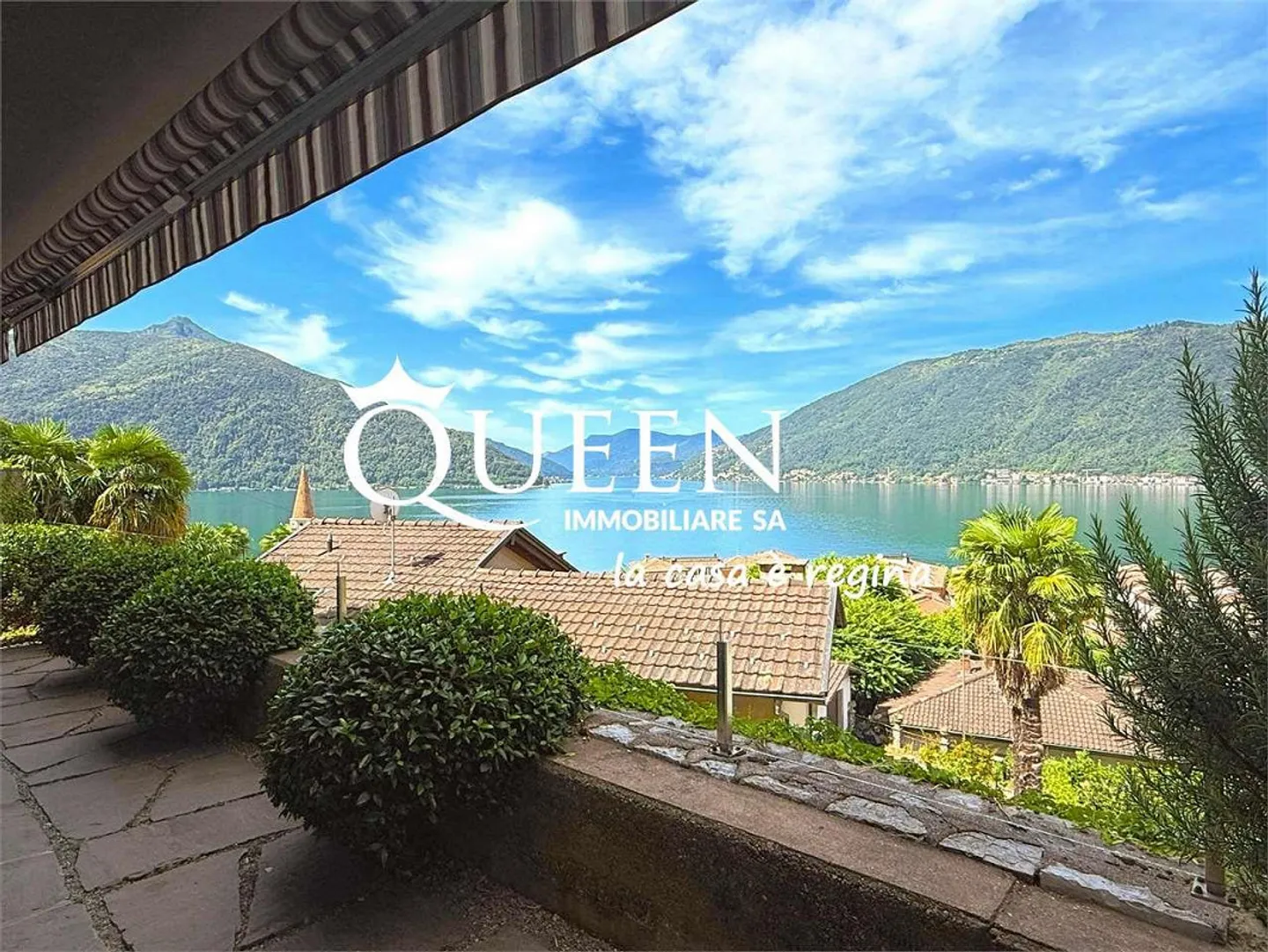 Bissone : Appartement 4.5 pièces, 150 m², vue sur le lac, jardin, portique - Photo 1 sur 13