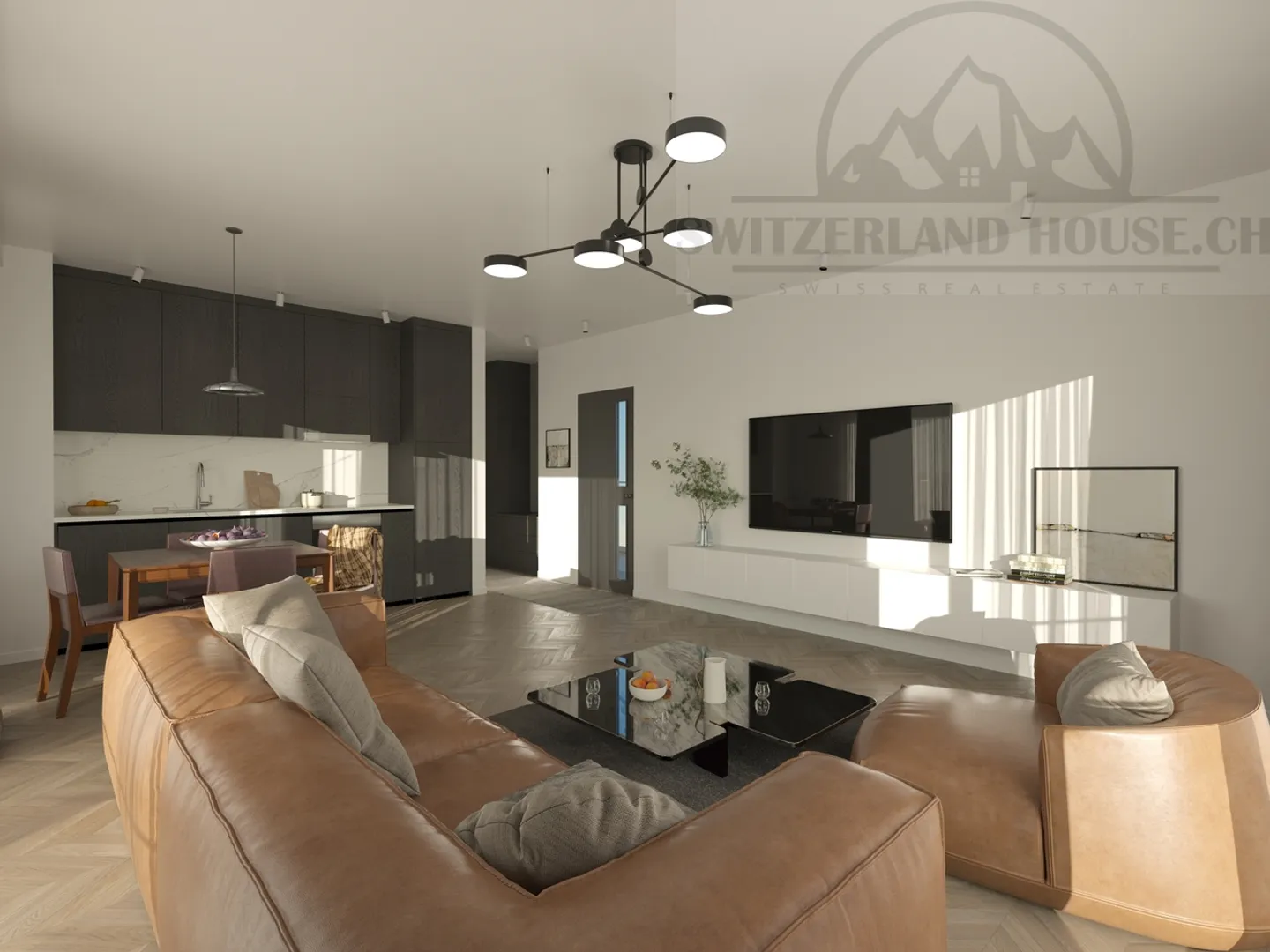 Magnifique Attikawohnung 2,5 Zimmer mit großer Terrasse in Givisiez - Foto 3 von 8