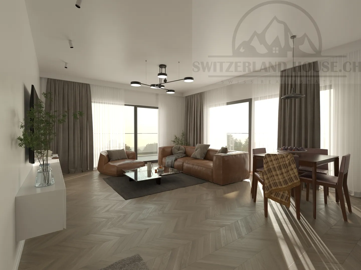 Magnifique Attikawohnung 2,5 Zimmer mit großer Terrasse in Givisiez - Foto 4 von 8