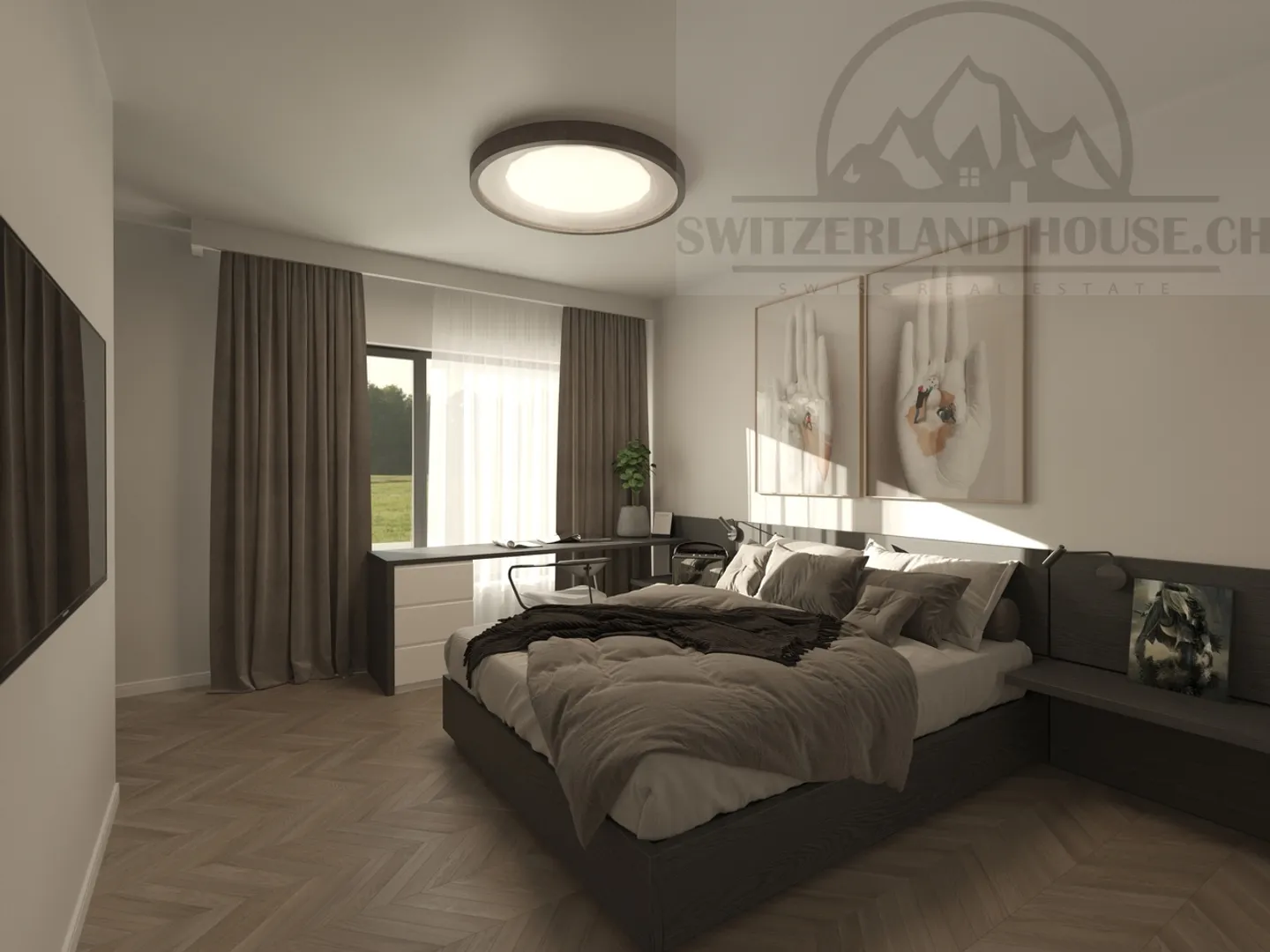 Magnifique Attikawohnung 2,5 Zimmer mit großer Terrasse in Givisiez - Foto 5 von 8