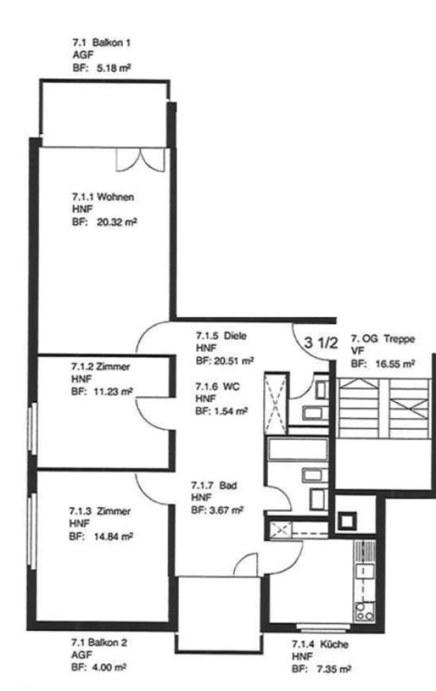 Central 3.5-room apartment - Photo 9 of 9