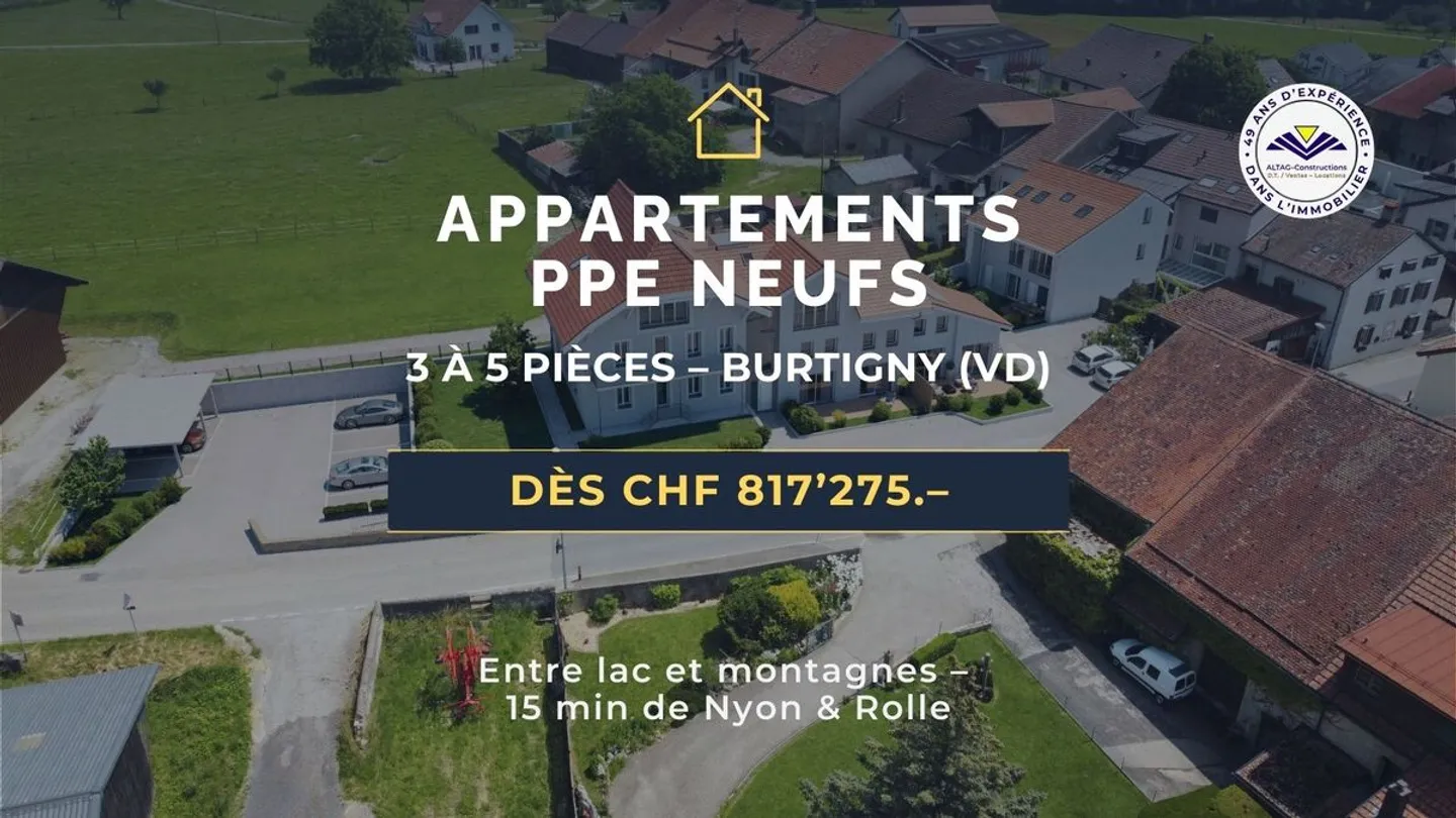 6 Wohnungen von 3 bis 5 Zimmern - ab CHF 817'275.- - Foto 1 von 7