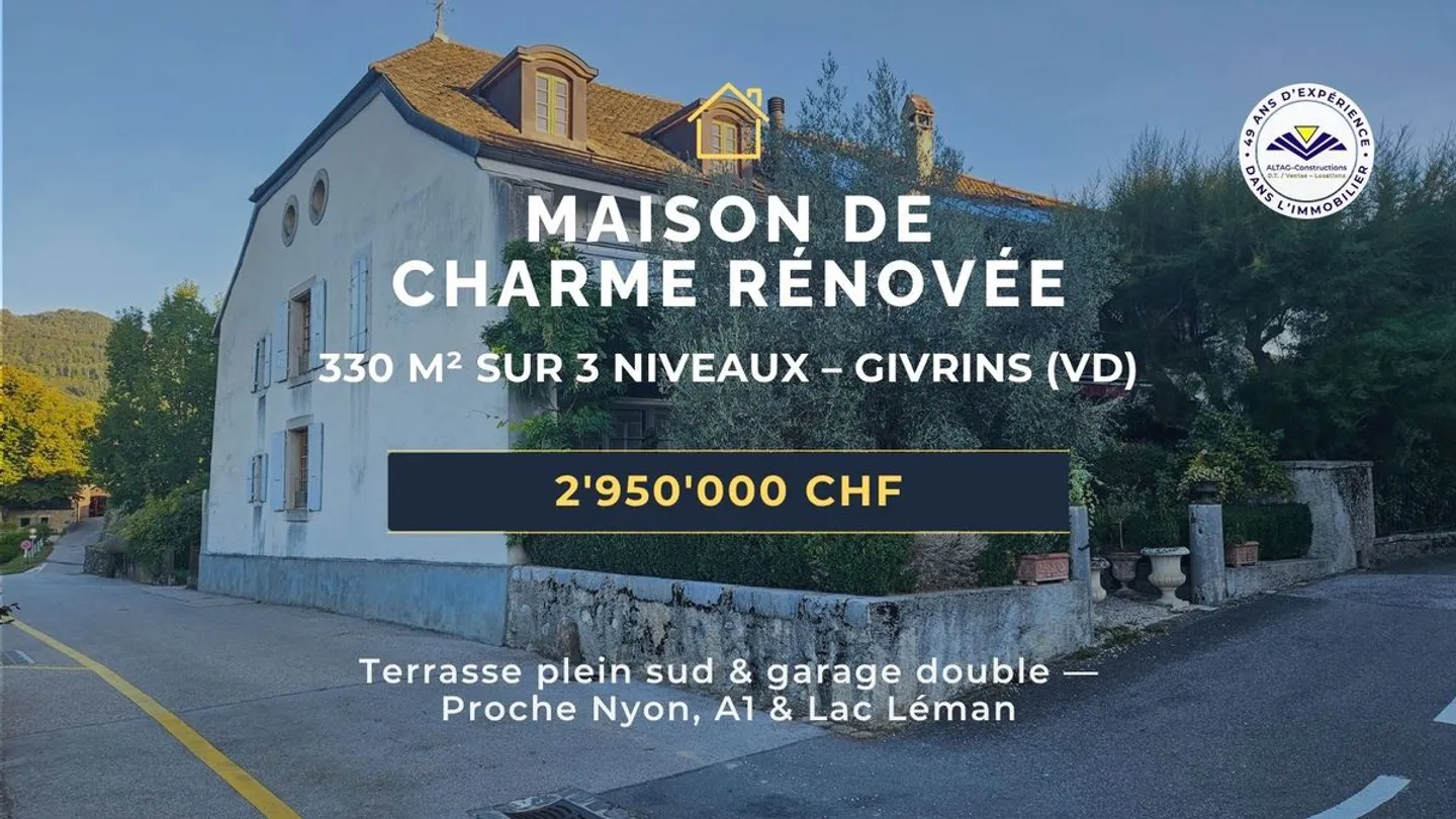 Casa di charme ristrutturata in vendita a Givrins - Foto 1 di 8