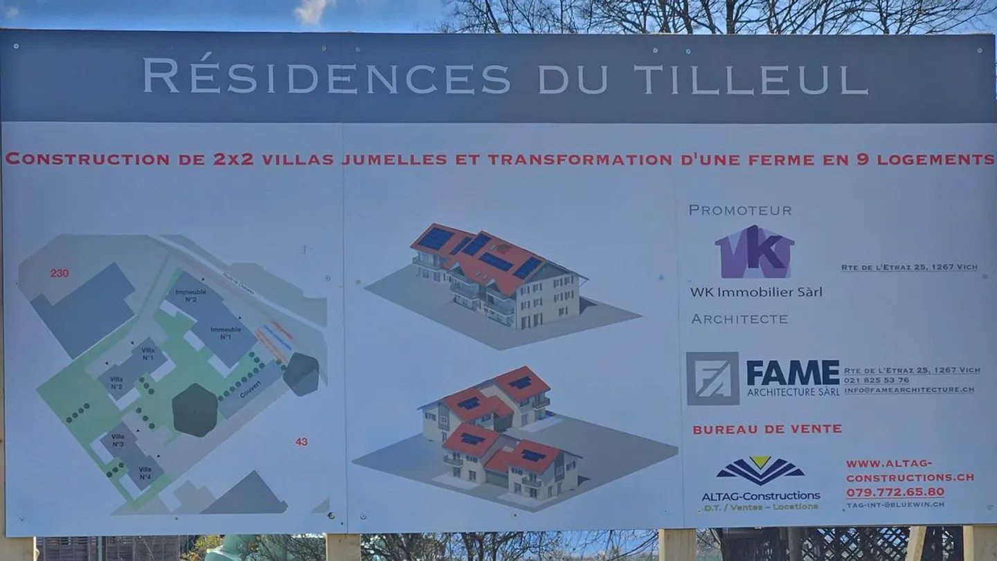 4 ville a schiera con garage in vendita a Grens a partire da CHF 1'950'000.- - Foto 5 di 8