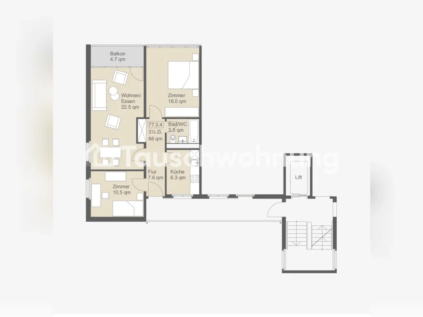 3.5-room apartment in district 12 - Photo 7 of 8
