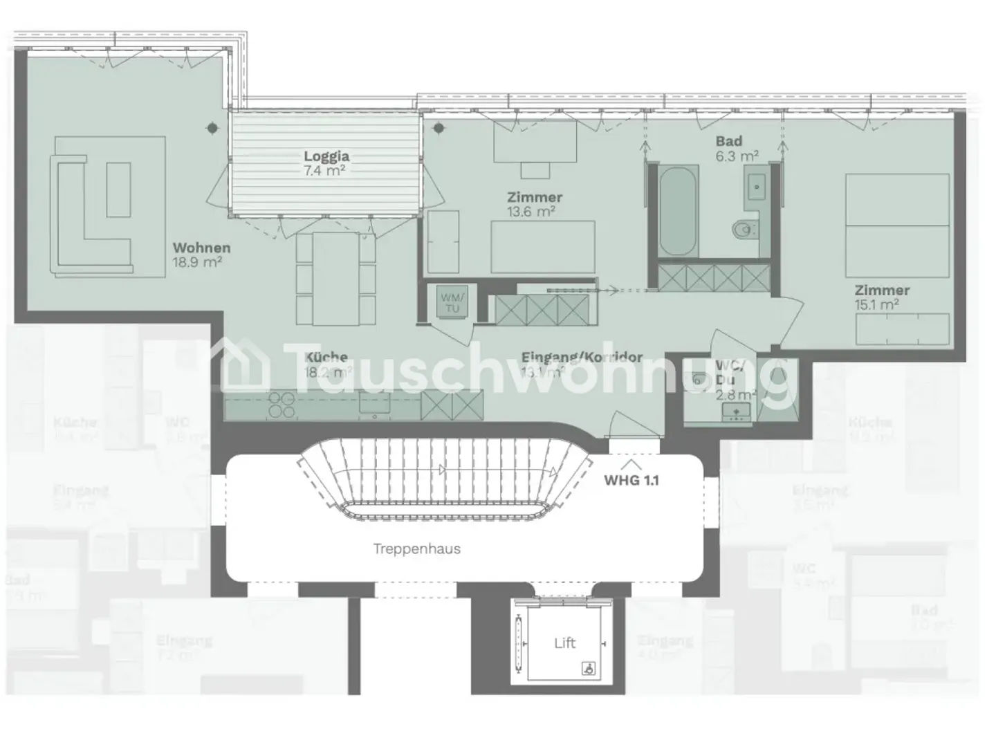 Perle architecturale urbaine en nouvelle construction avec vue sur le parc vert - Photo 9 sur 9