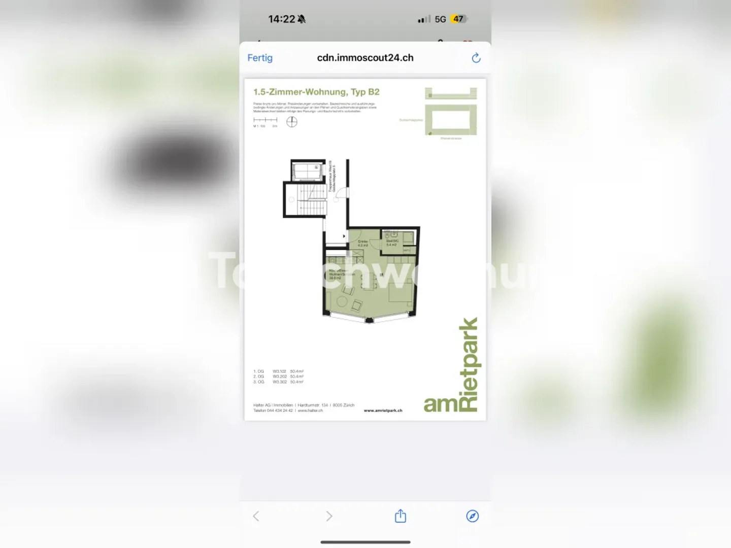 1,5-Zimmer-Wohnung in Schlieren, 51 m² - Foto 3 di 8
