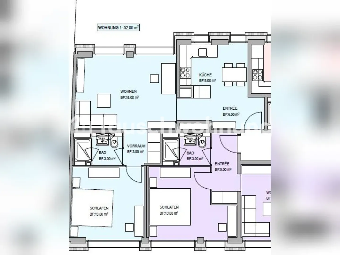 Appartement 2,5 pièces à Zurich, quartier 3, 55 m² - Photo 1 sur 1