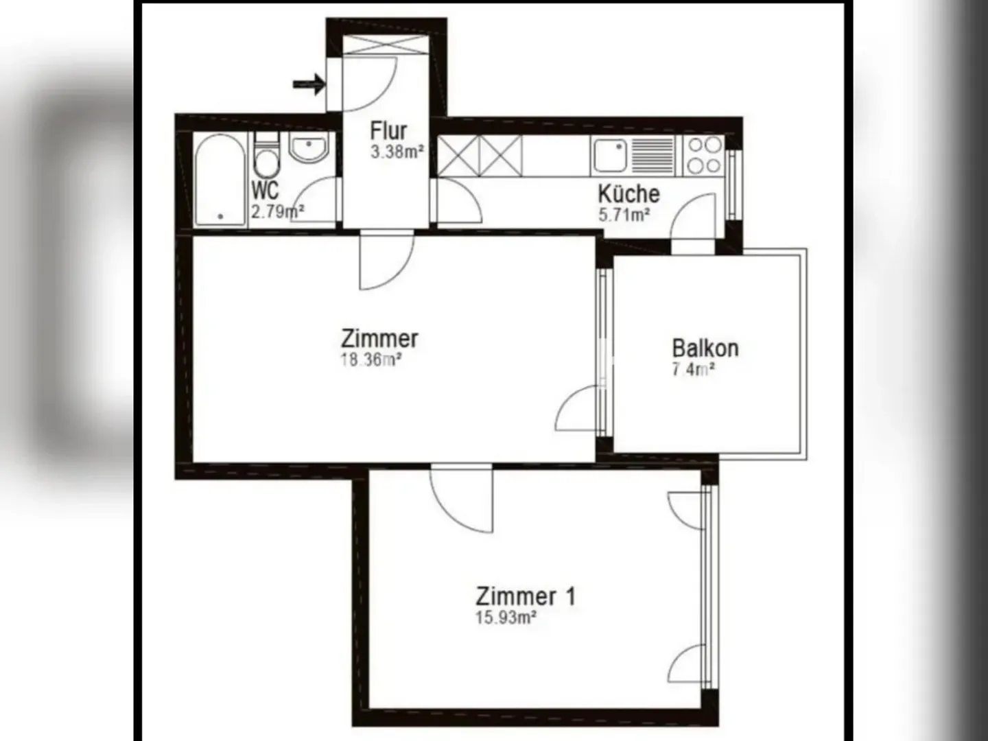 Charming 2.5-room apartment in Zurich, District 9 - Photo 7 of 7