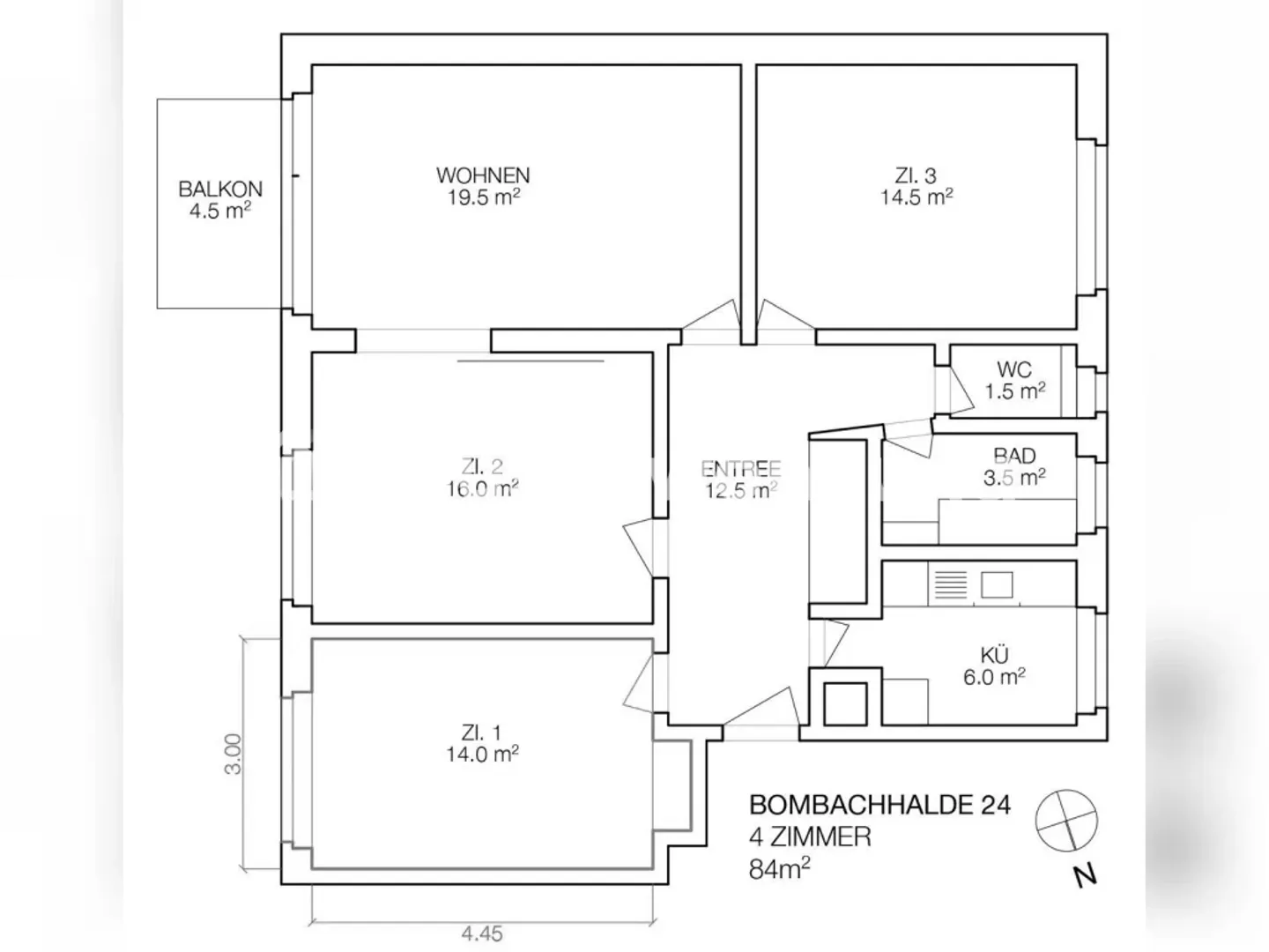 Exchange: 4-room apartment in Zurich 10 for smaller apartment - Photo 5 of 5