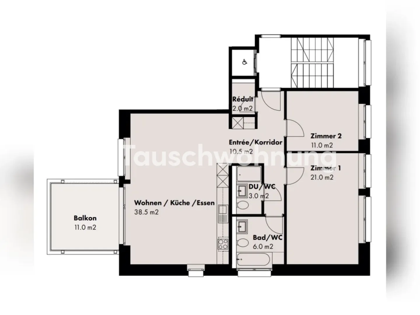 Helle &amp; moderne 3,5 Zim. Wohnung gegen min. 3,5 Zimmer - Photo 1 of 1