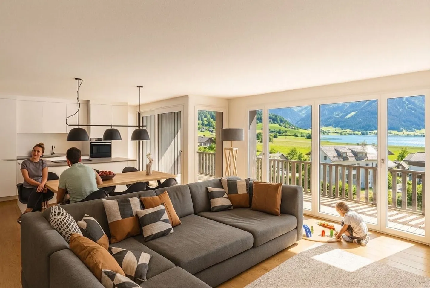 4.5-Zimmer in Euthal: lichtvolle Wohnung mit Seesicht - Photo 3 sur 6