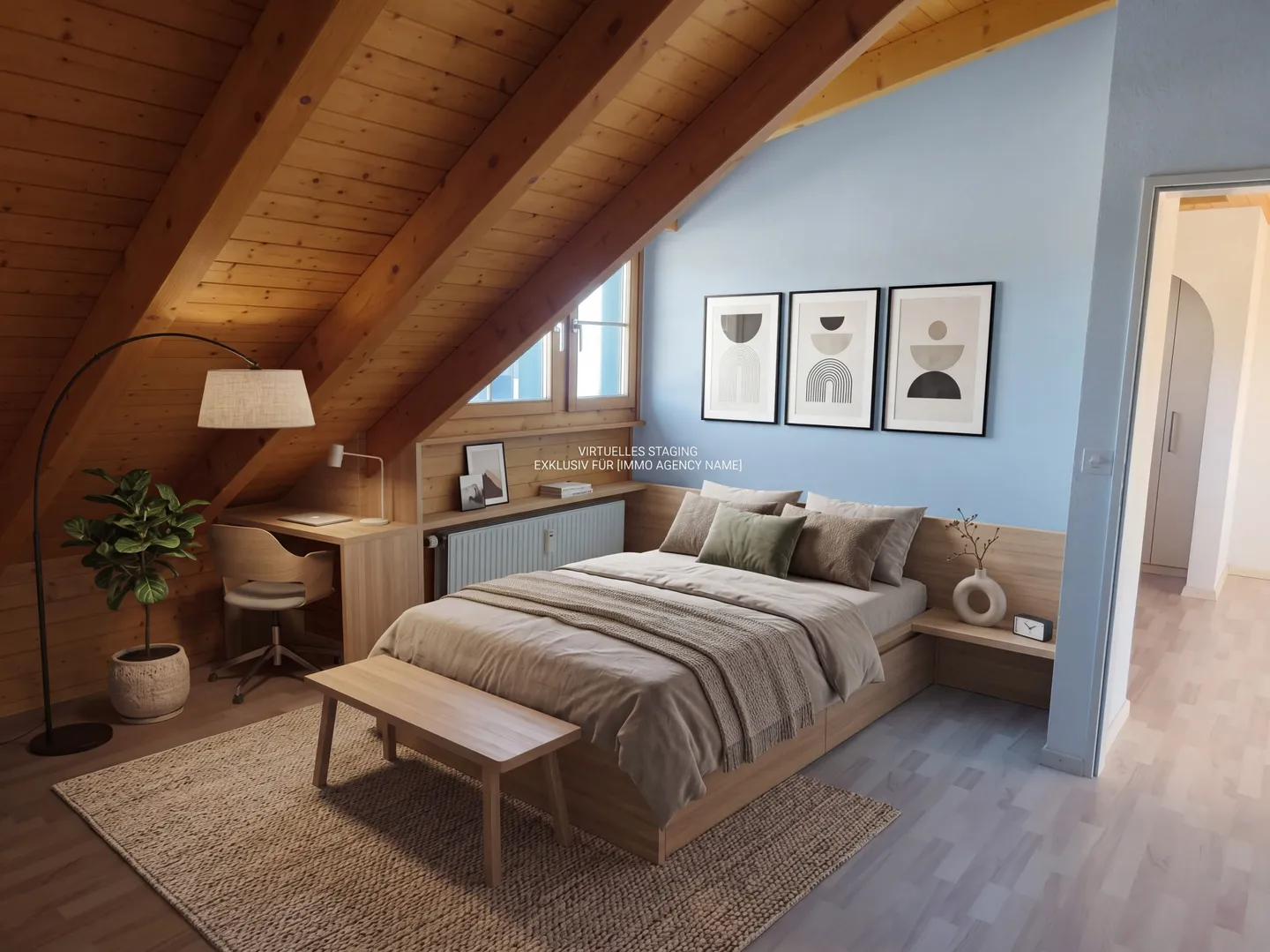 Appartement sous les toits lumineux de 3,5 pièces avec vue à Wald AR à louer - Photo 4 sur 8