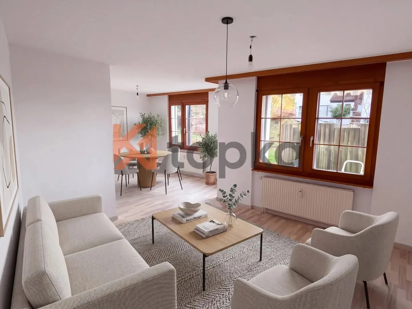 4-Zimmer-Gartenwohnung mit Terrasse in Wald AR mieten - Foto 4 di 5