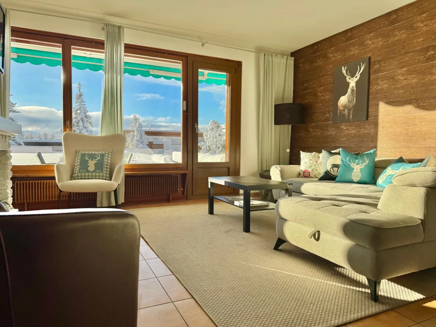 2.5 Apartment in SI just steps from the center of Crans - bright with beautiful view and garden - Photo 4 of 13