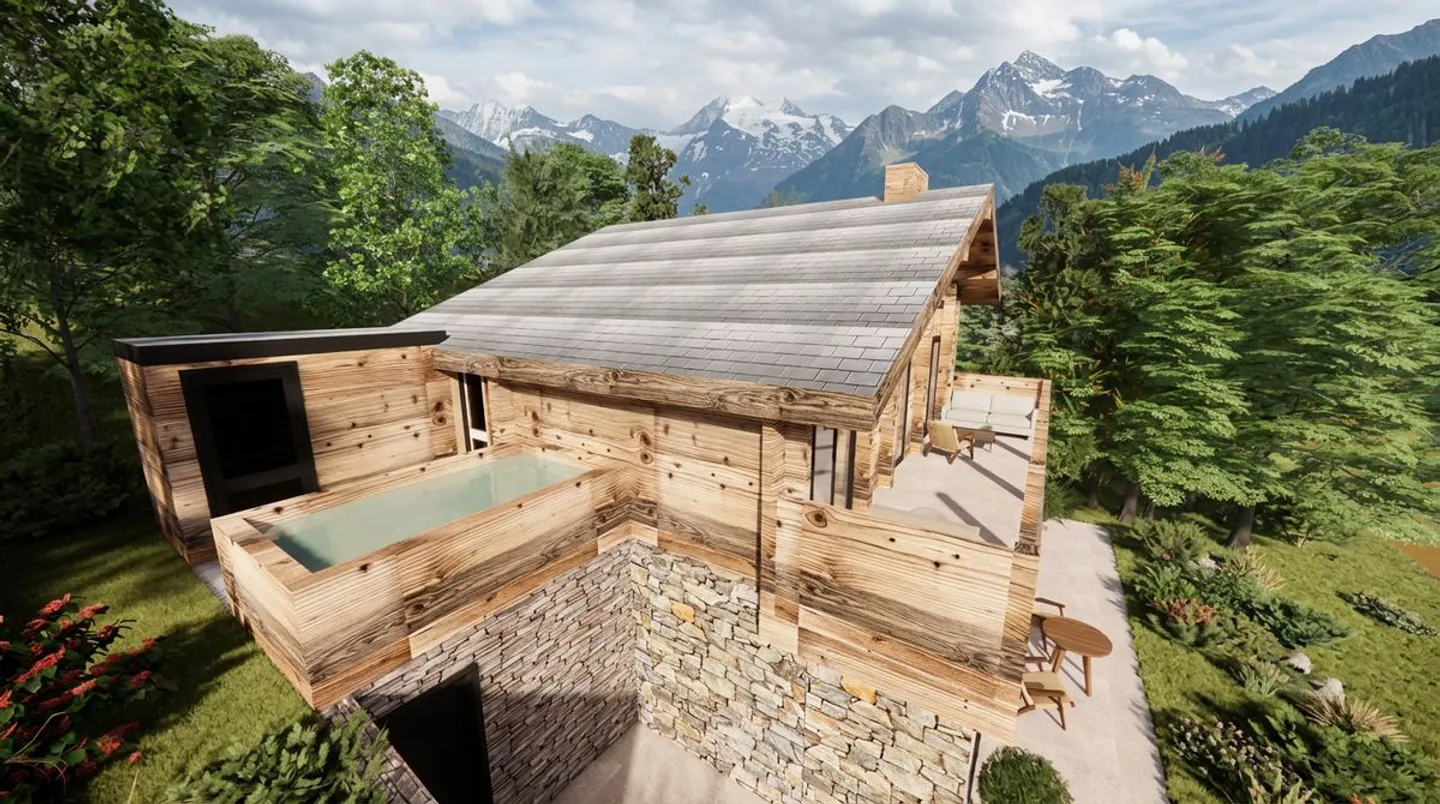 Außergewöhnliches Renovierungsprojekt: Unabhängiges Chalet in der Nähe des Zentrums von Crans mit großem Potenzial - Foto 4 von 8