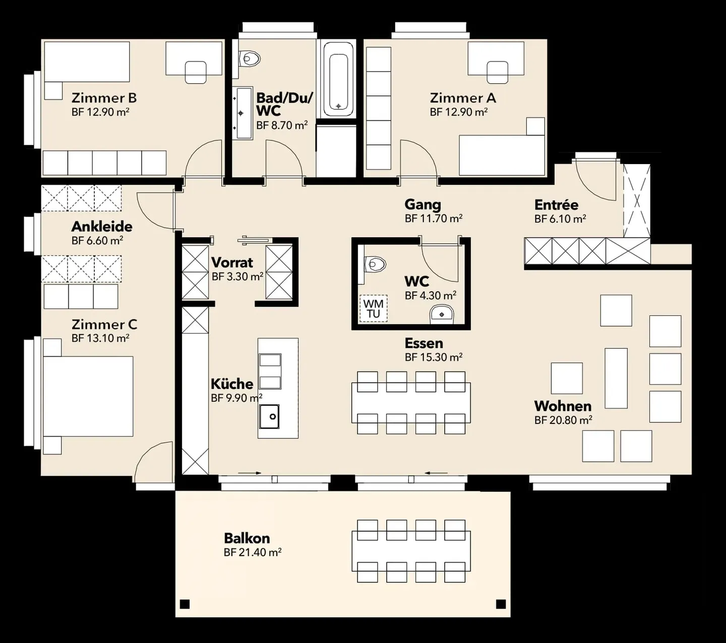 Appartement moderne 4.5 pièces - Photo 13 sur 13