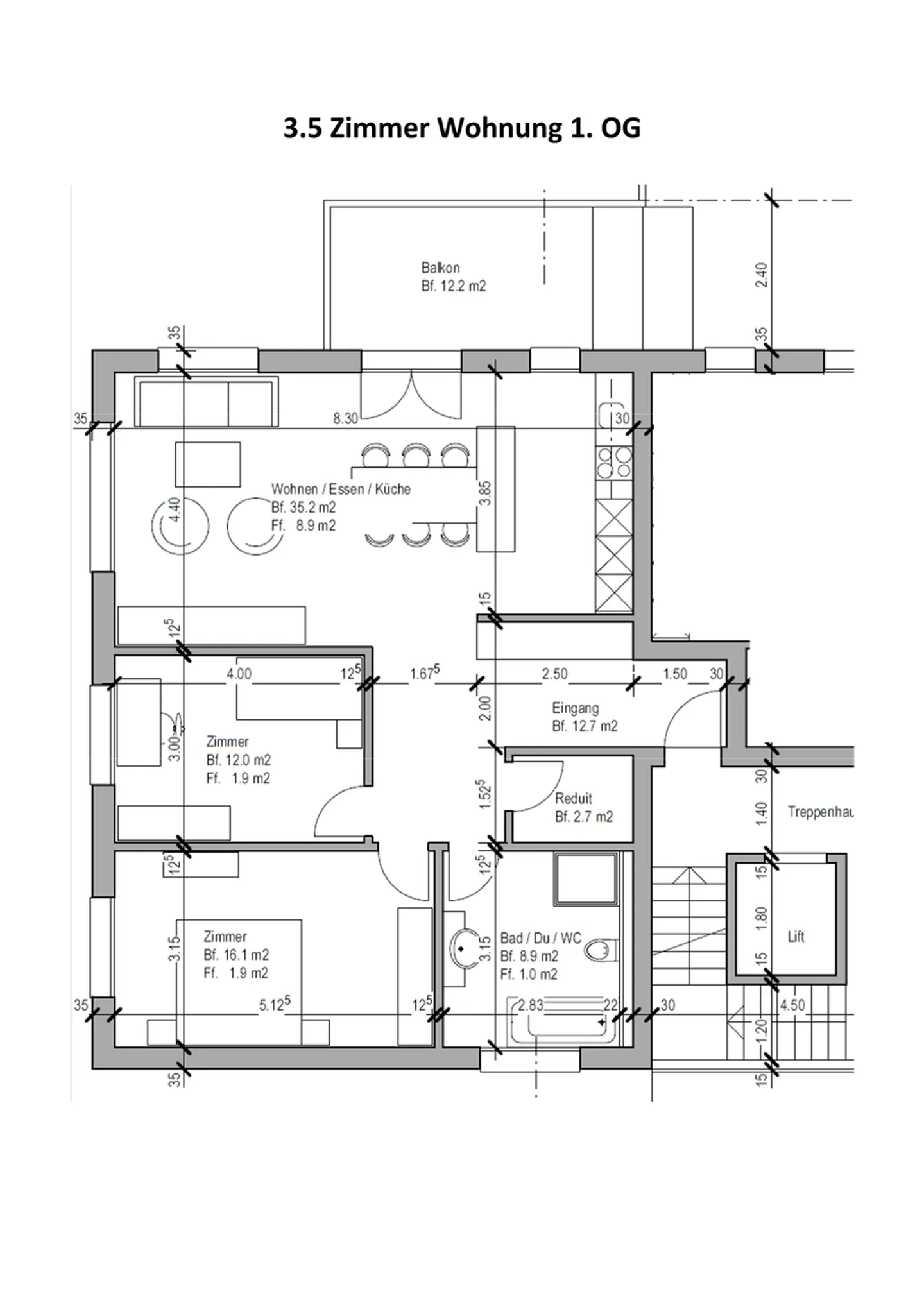 Gepflegte und sonnige 3 1/2-Zimmerwohnung - Photo 7 sur 7