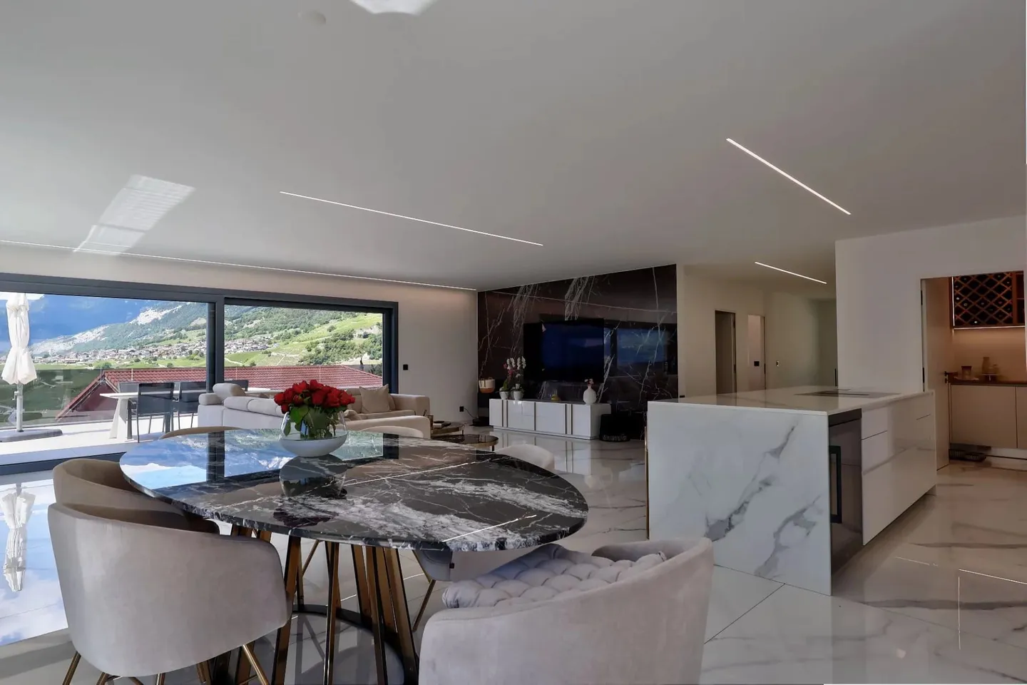 Chandolin-près-Savièse | Eccezionale villa contemporanea con ampia terrazza panoramica - Foto 6 di 13