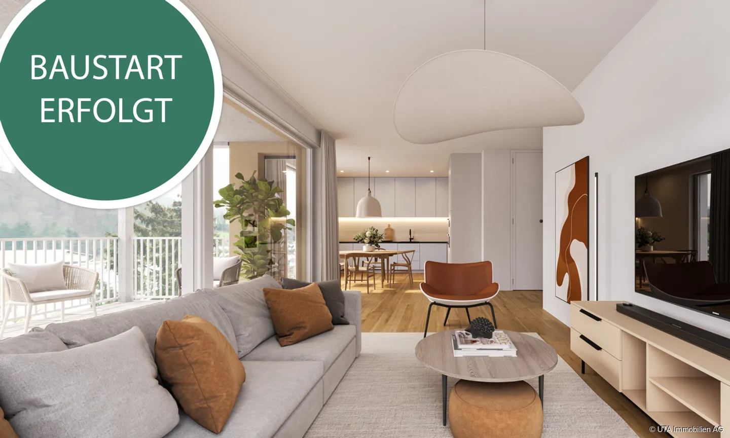 BAUSTART ERFOLGT ! letzte moderne 3.5-Zimmer-Neubauwohnung mit Gartena - Foto 1 von 3