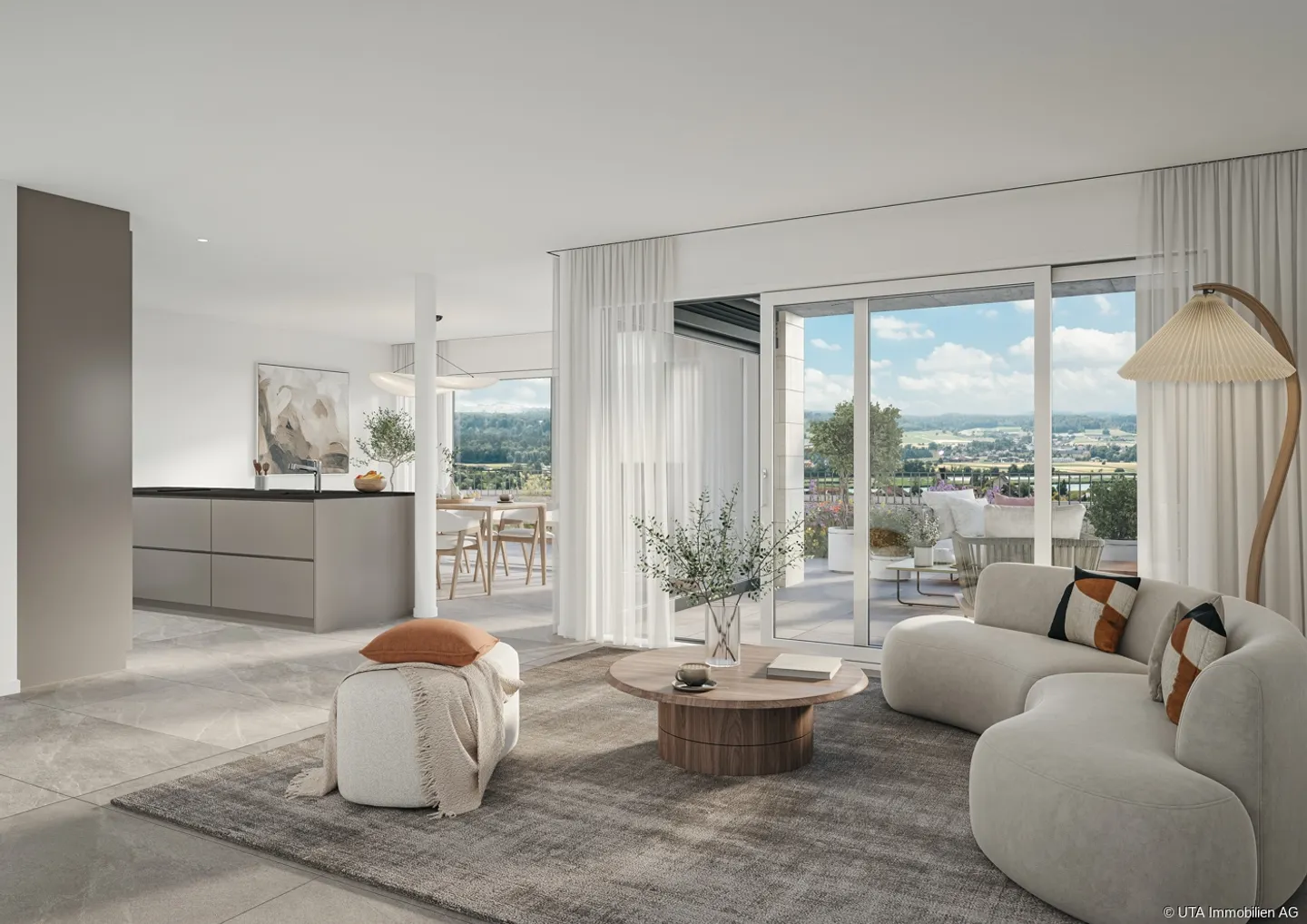 Appartamento terrazza unico di 3,5 stanze con vista mozzafiato - Foto 3 di 5