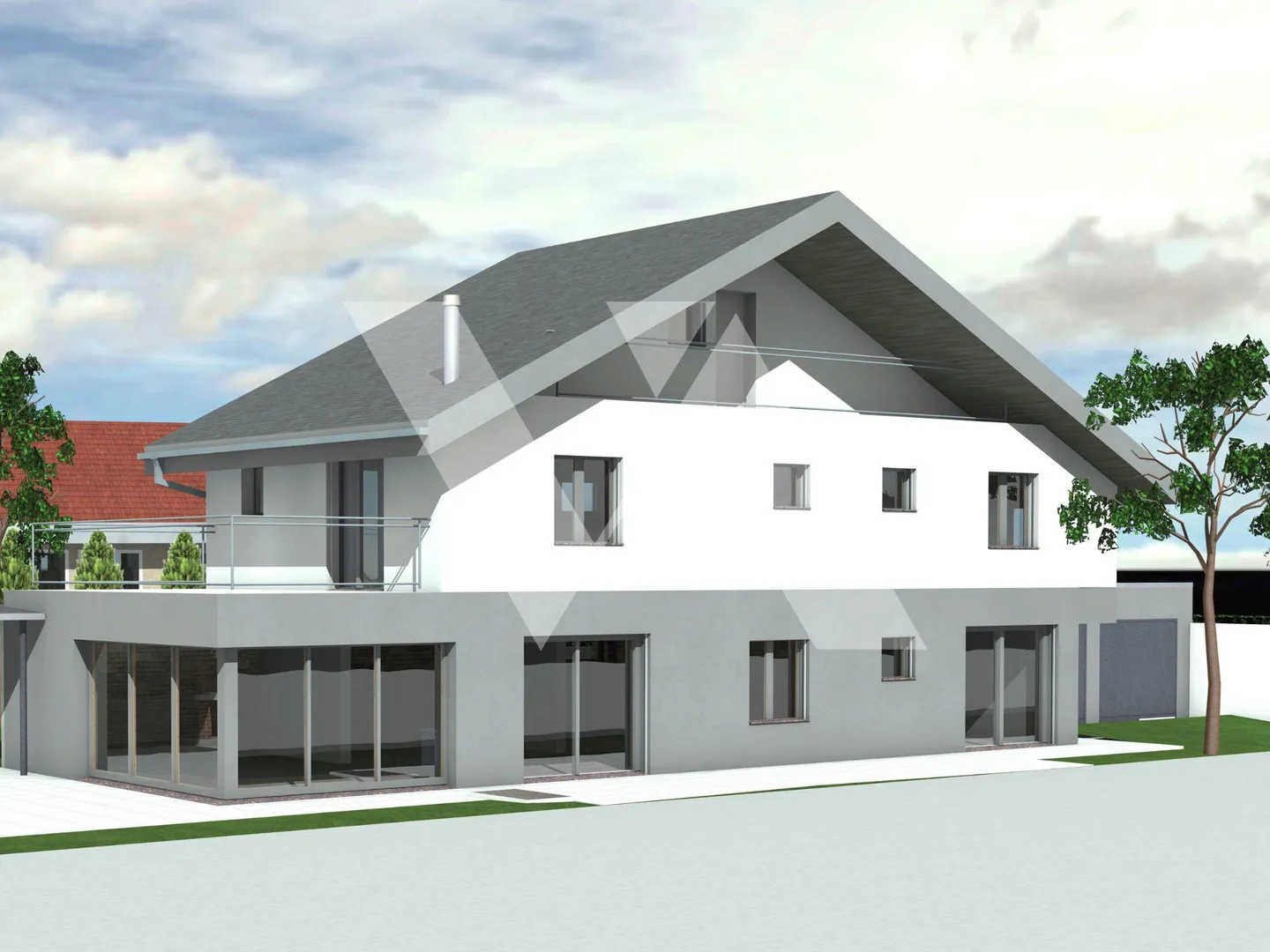 Zum Verkauf - Einfamilienhaus mit Doppelgarage, im Bau. - Foto 1 von 1