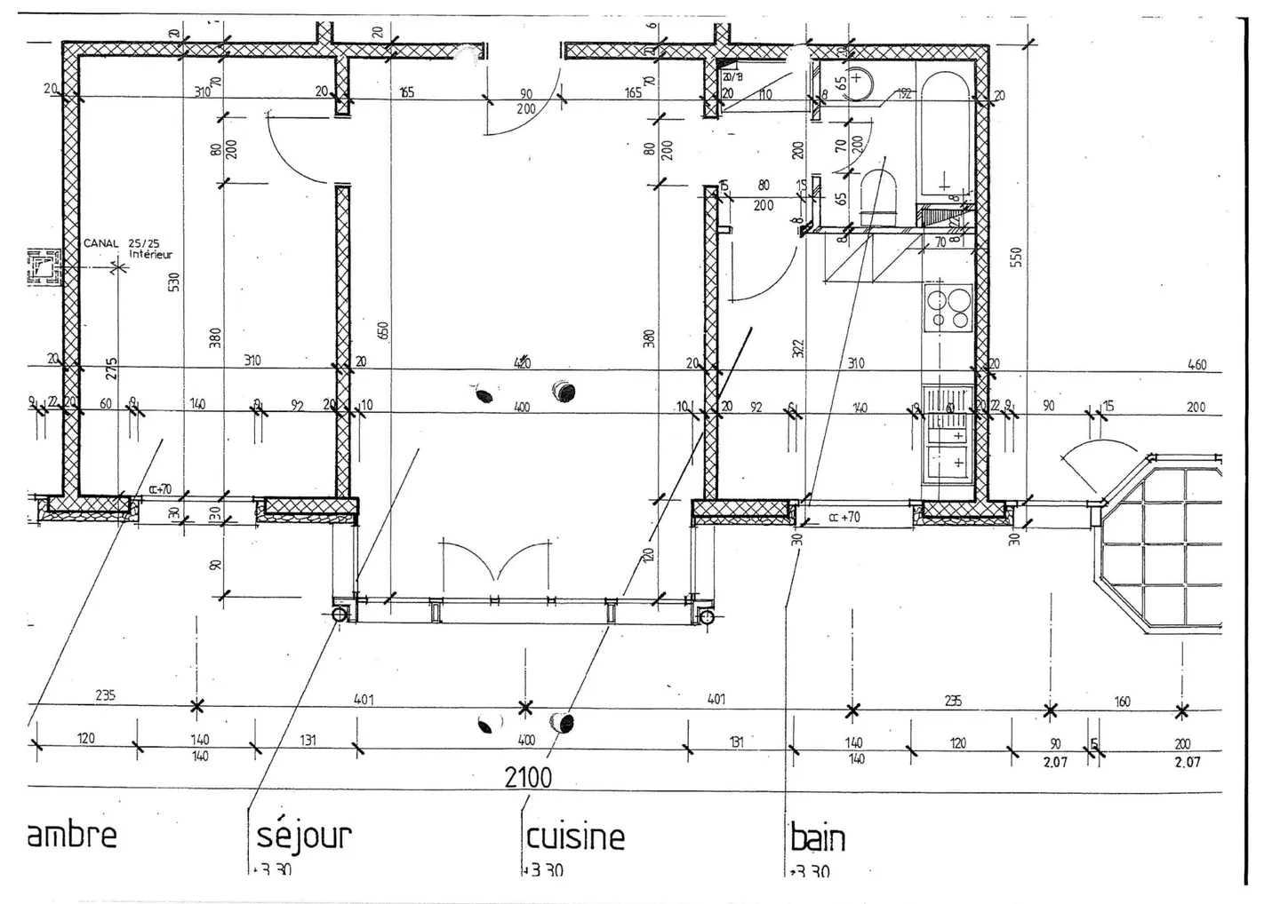 Zu verkaufen - 2-Zimmer-Wohnung im Herzen des Dorfes mit Blick auf den See - Foto 3 von 3