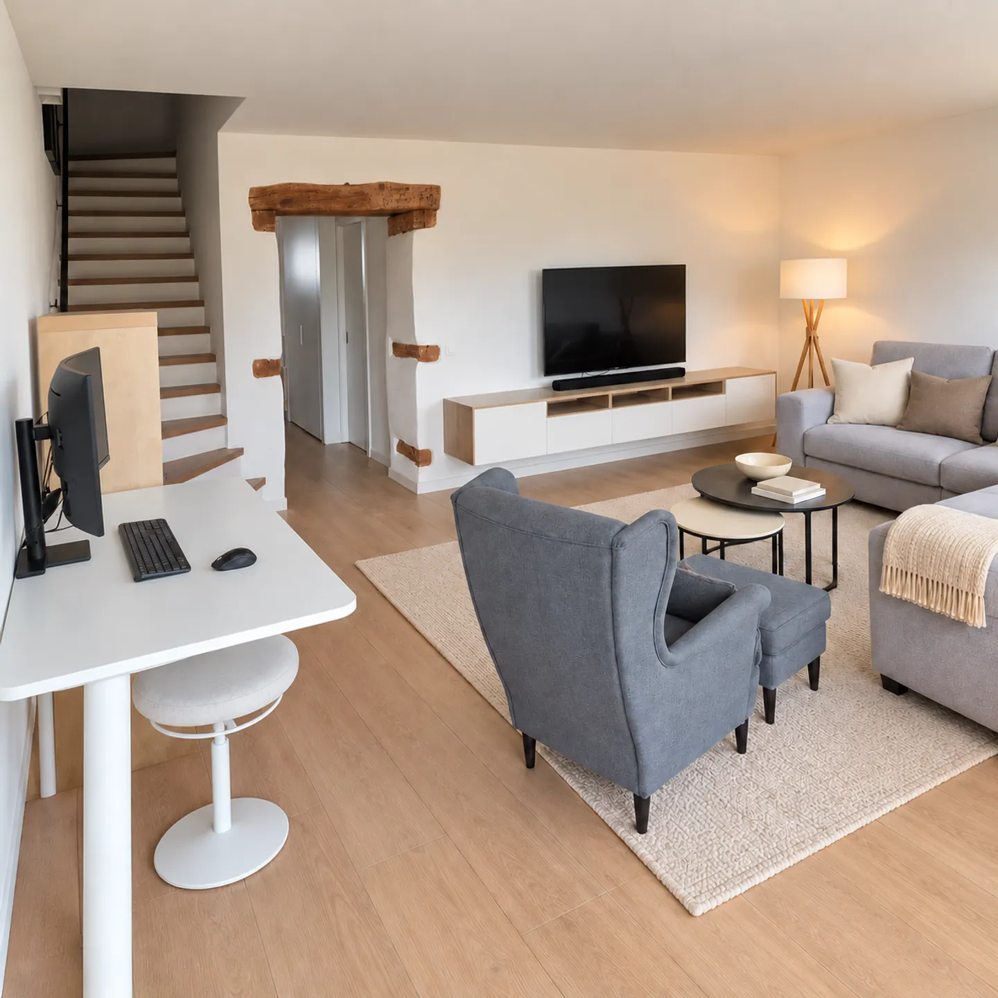 In affitto - Appartamento duplex di 4,5 locali con giardino a Chéserex - Foto 3 di 13