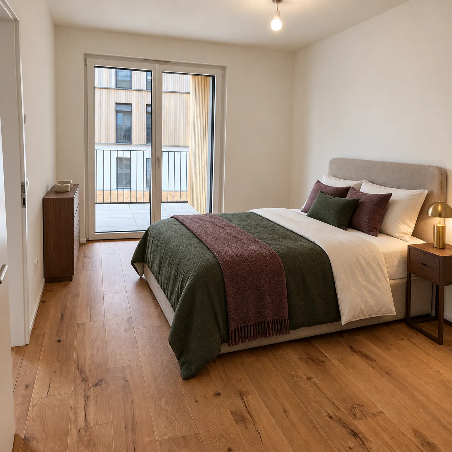 Zu vermieten - Neue 2,5-Zimmer-Wohnung mit großem Balkon in Duillier - Foto 4 von 6
