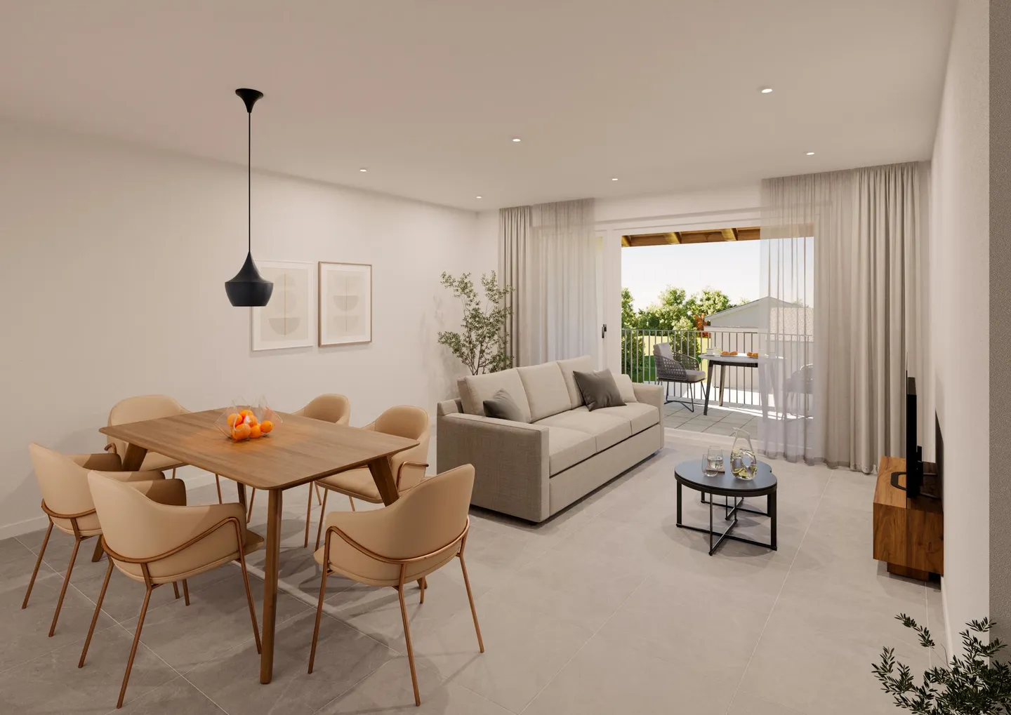 Zu vermieten - Neue 2,5-Zimmer-Wohnung mit großem Balkon in Duillier - Foto 1 von 3