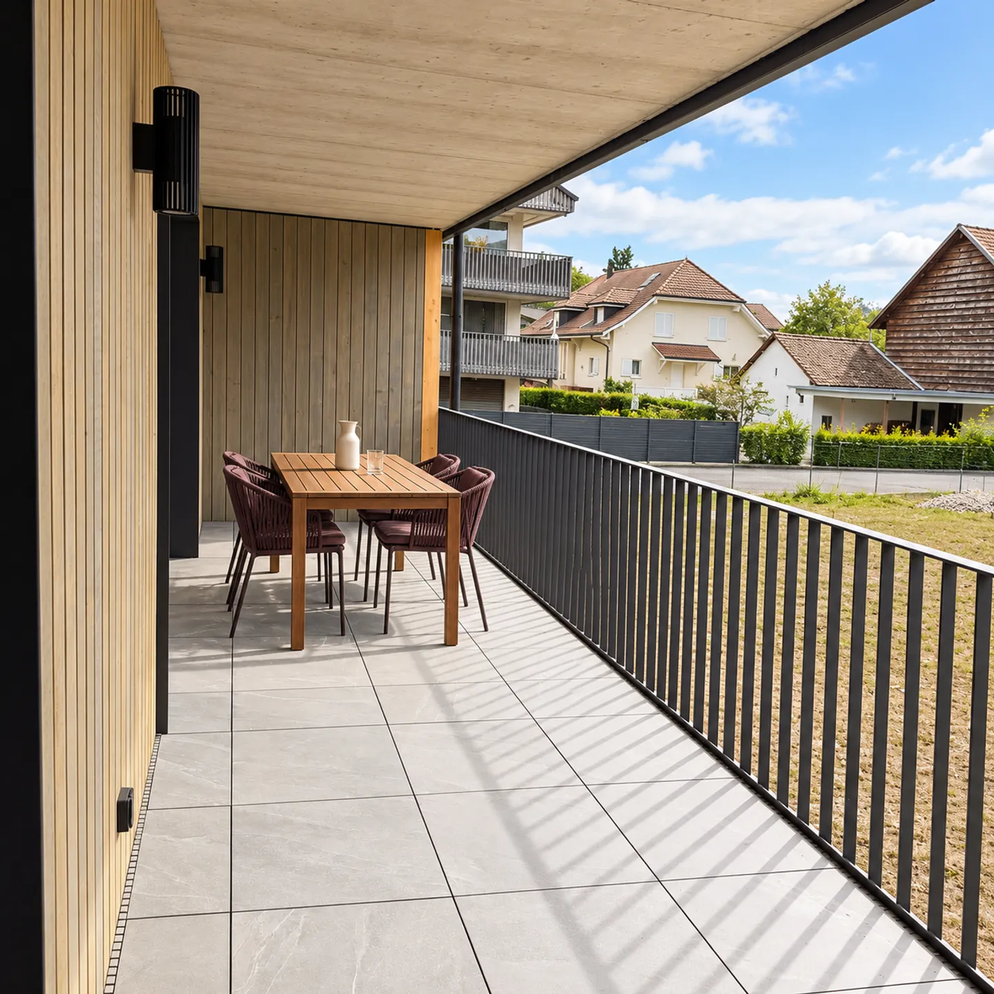 Zu vermieten - Neue 2,5-Zimmer-Wohnung mit großem Balkon in Duillier - Foto 1 von 6