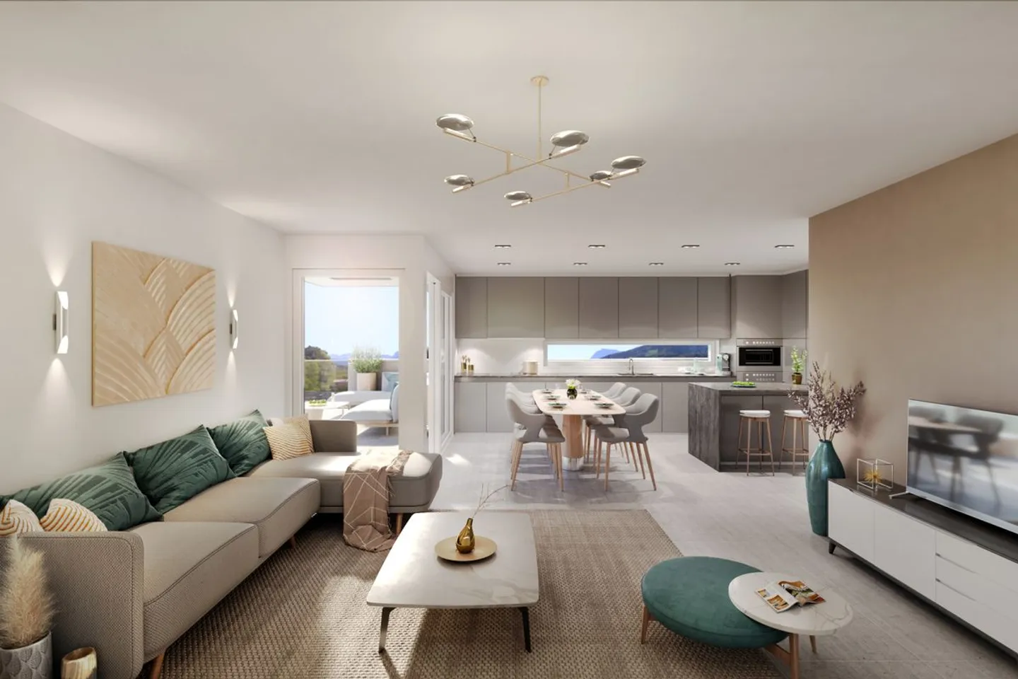 Bel appartement avec terrasse et jardin au rez-de-chaussée - Foto 3 von 4