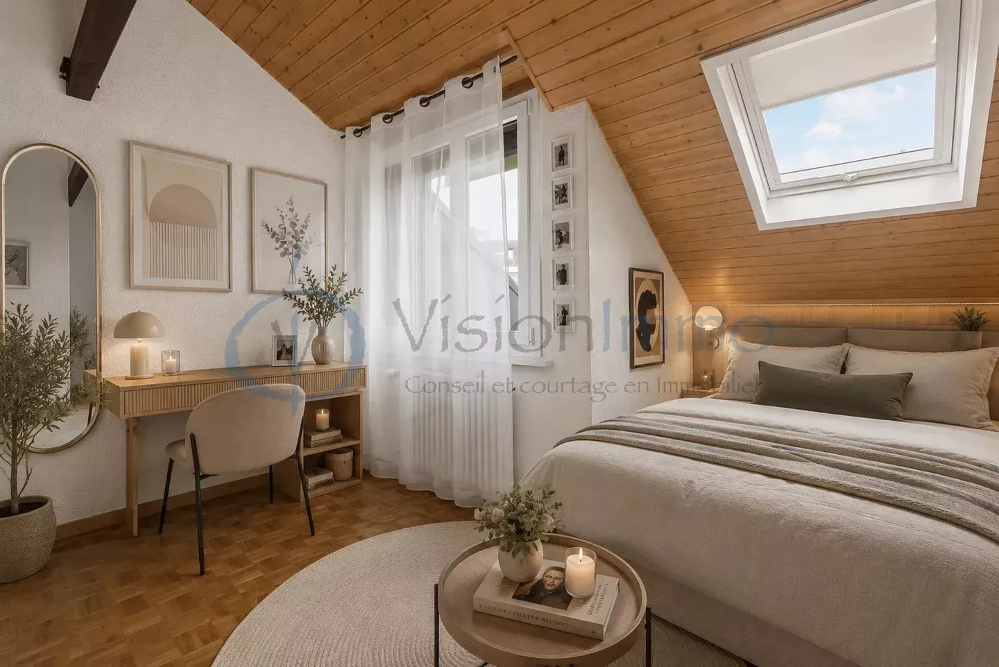 Charming penthouse in the heart of the village of Bernex - Photo 3 of 13