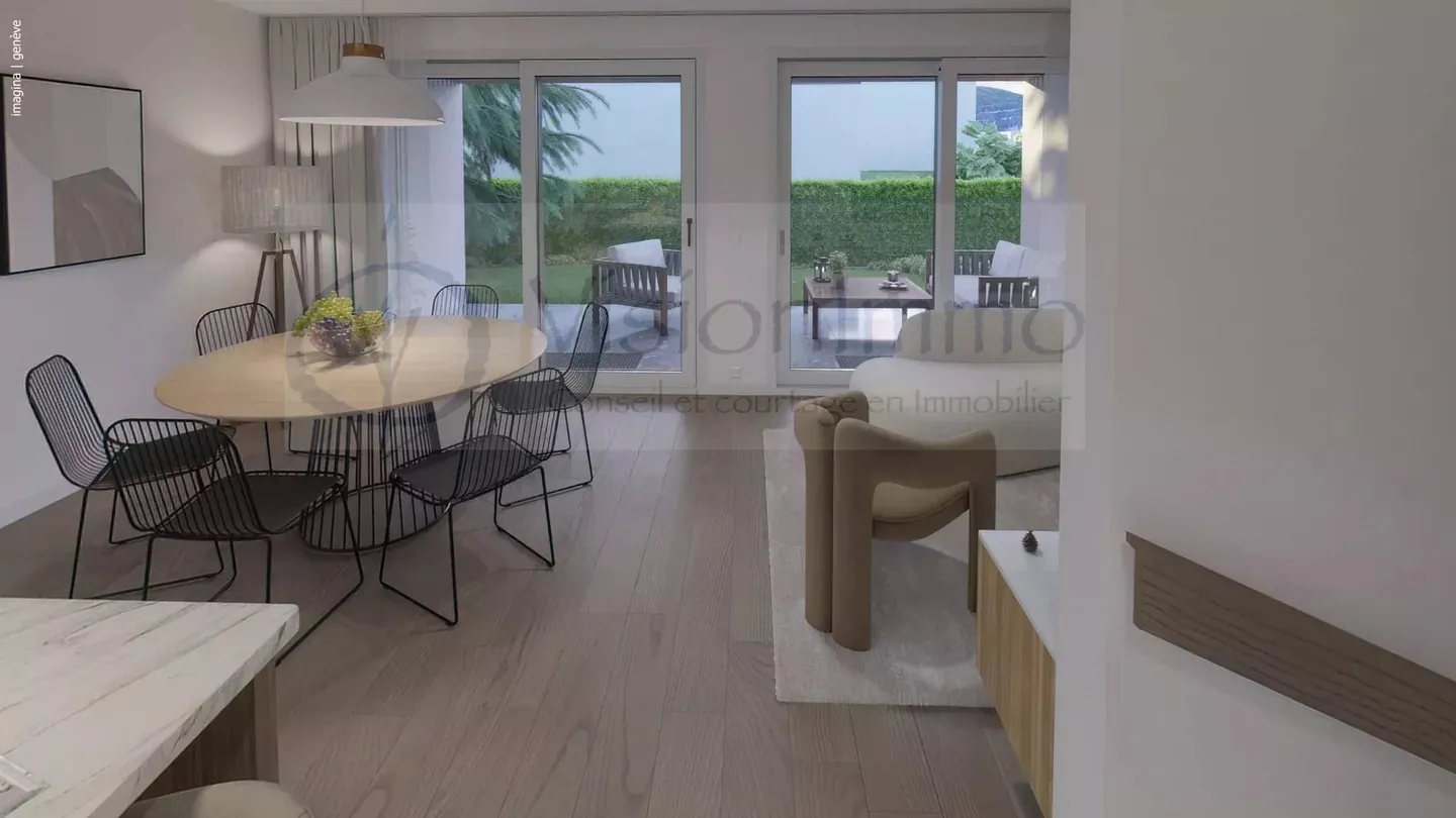 PROGETTO DI 3 VILLE A SCHIERA A THÔNEX - Foto 4 di 6