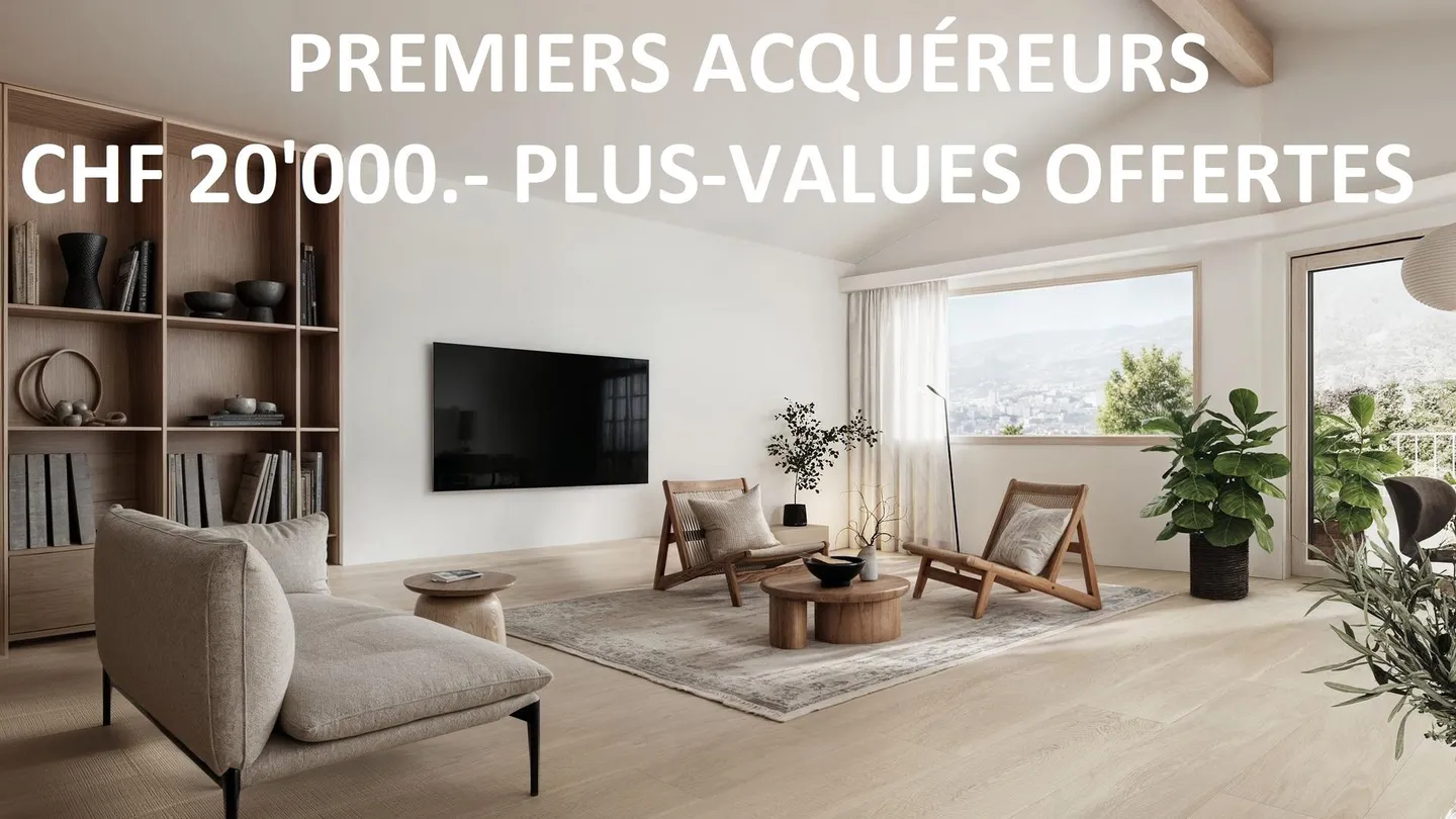 Villas mitoyennes à construire avec vue époustouflante proche de Crans-Montana - Foto 1 von 8