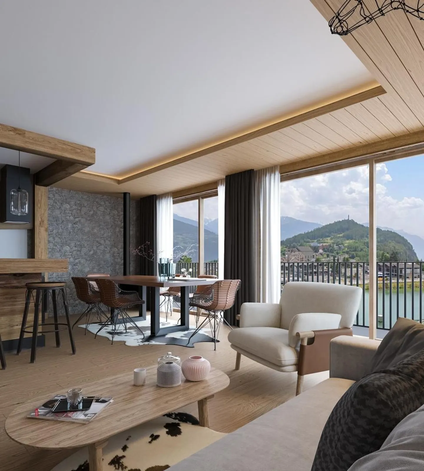 LENS Semi-Detached Chalet in Main Residence with Breathtaking View, Just Steps from the Center - Photo 4 of 9